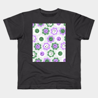 Genderqueer Flower Faces Kids T-Shirt